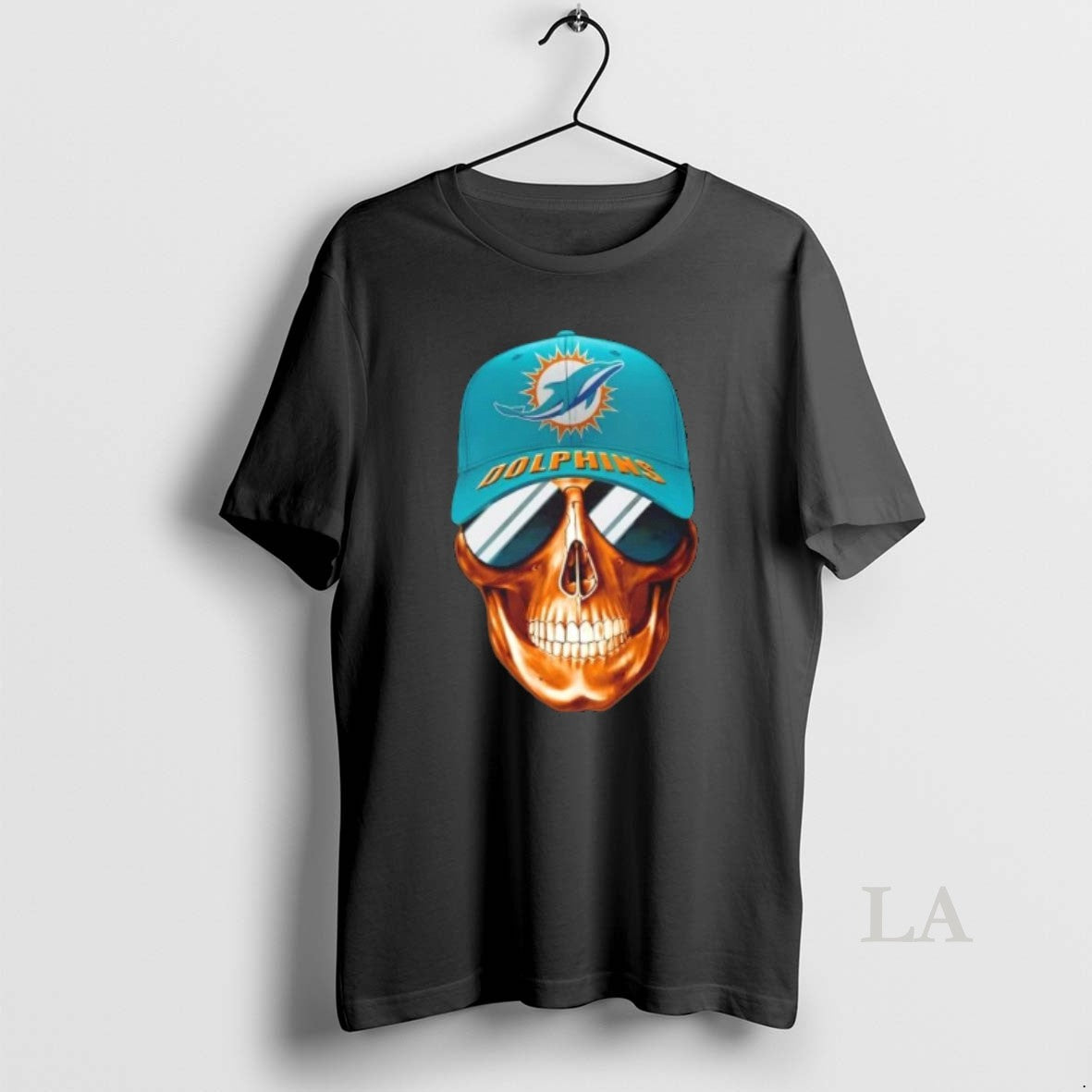 Original Skull Wearing A Cap And Smile Miami Dolphins Fans T-Shirts, Hoodie, Sweatshirt | DripVista.com