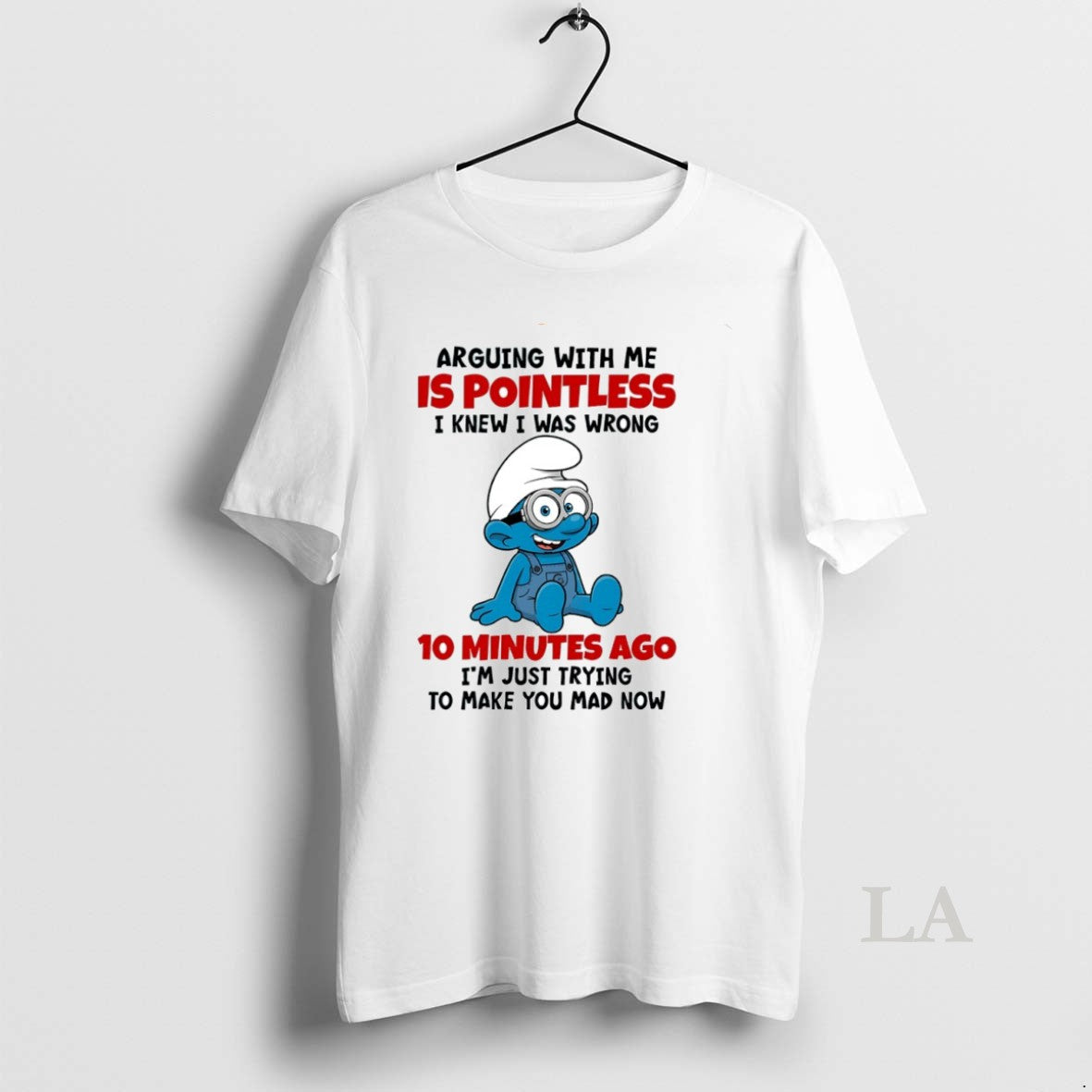 Original Smurf Arguing With Me Is Pointless I Knew I Was Wrong 10 Minutes Ago T-Shirts, Hoodie, Sweatshirt | DripVista.com
