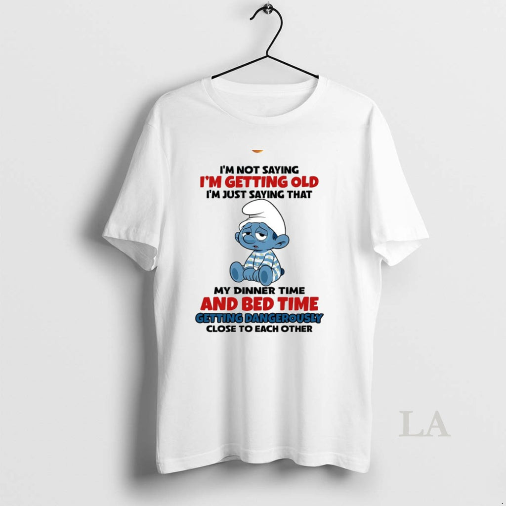 Original Smurf My Dinner Time And Bed Time Getting Dangerously Close To Each Other Circle T-Shirts, Hoodie, Sweatshirt