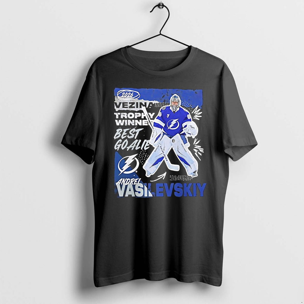 Original Tampa Bay Lightning Andrei Vasilevskiy 2026 Vezina Trophy Winner Tshirts