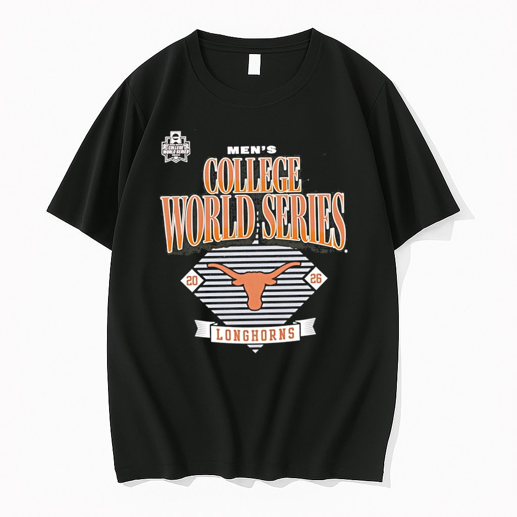 Original Texas Longhorns Baseball Mens College World Series Ncaa 2026 Tshirts
