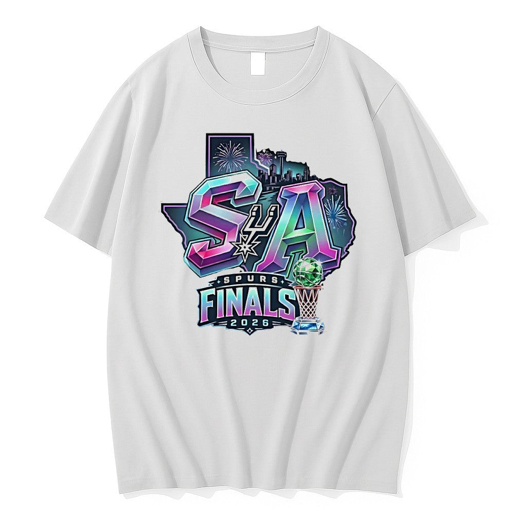 Original Texas Map San Antonio Spurs Basketball Western Conference Champions Nba Finals 2026 Tshirts