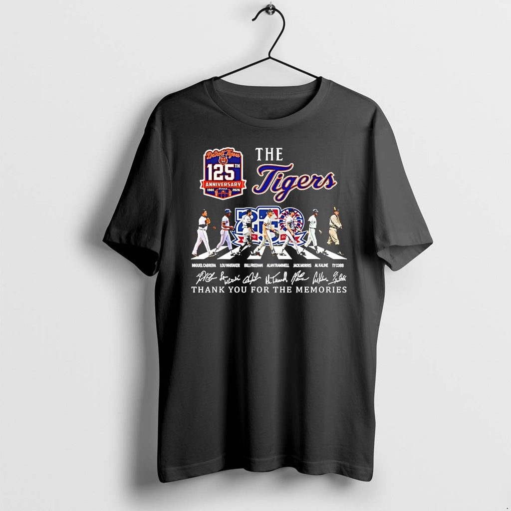 Original The Detroit Tigers Thank You For The Memories Abbey Road Signatures Tshirts