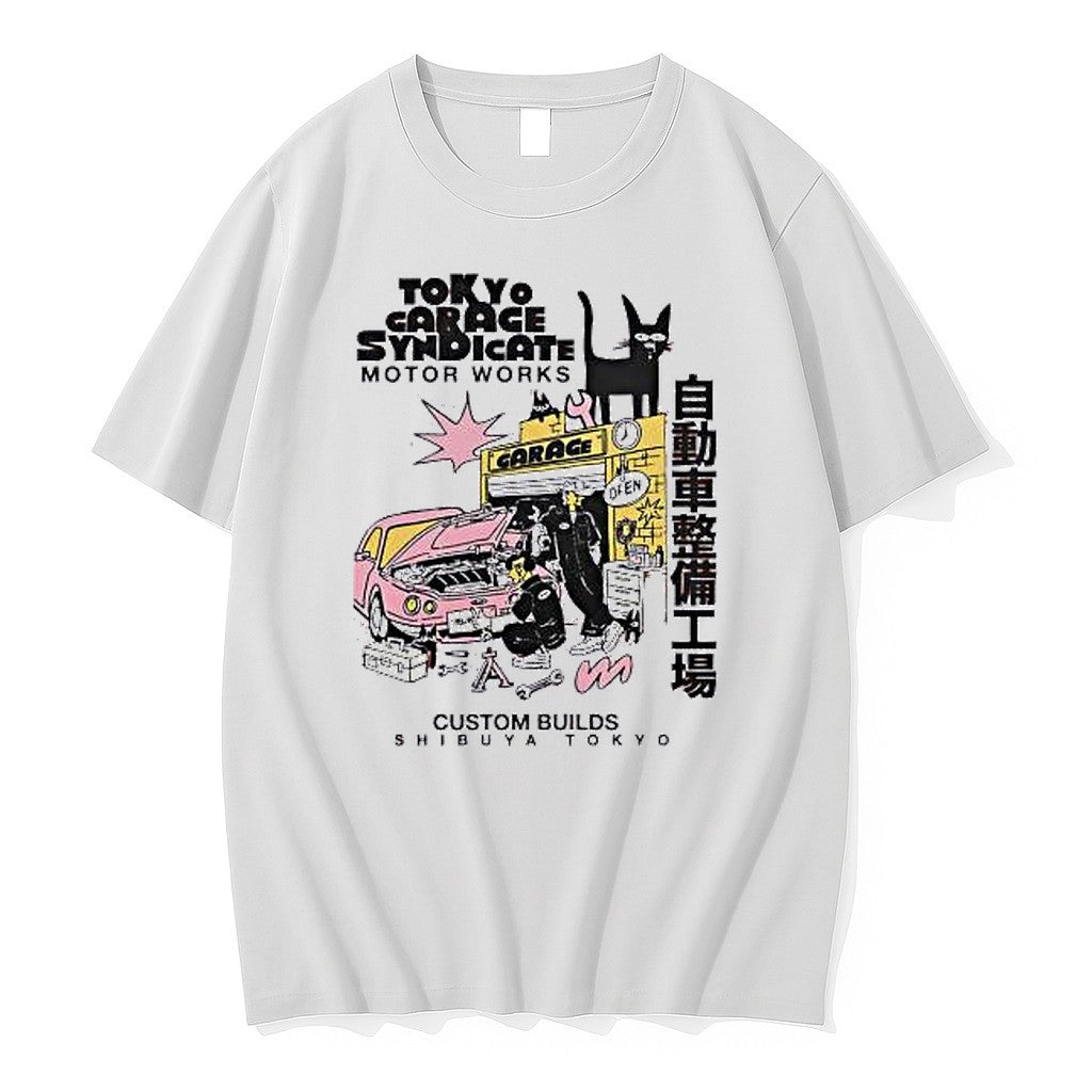 Original Tokyo Garage Syndicate Motor Works Builds Shibuya Tokyo Tshirts Jpg