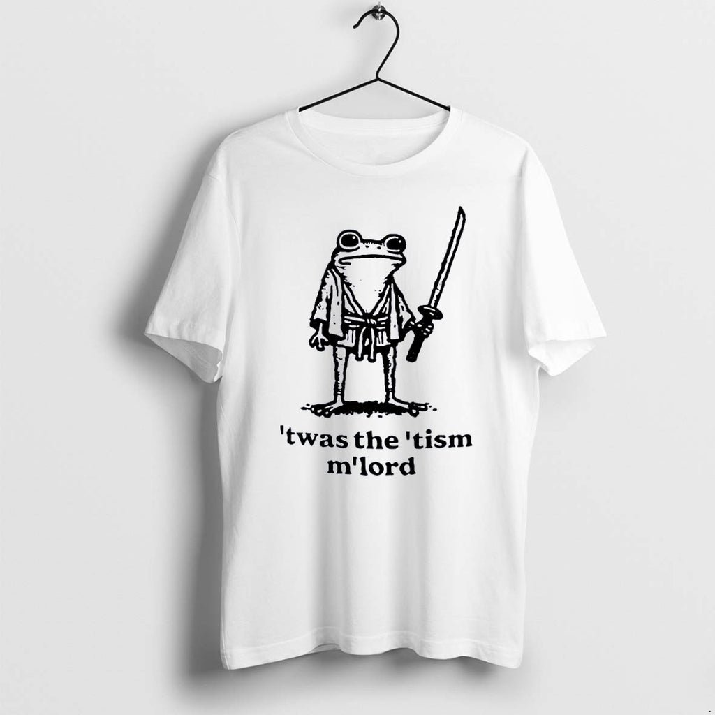 Original Twas The Tism Mlord Frog Samurai Wearing Kimono Holding Katana White Tshirts