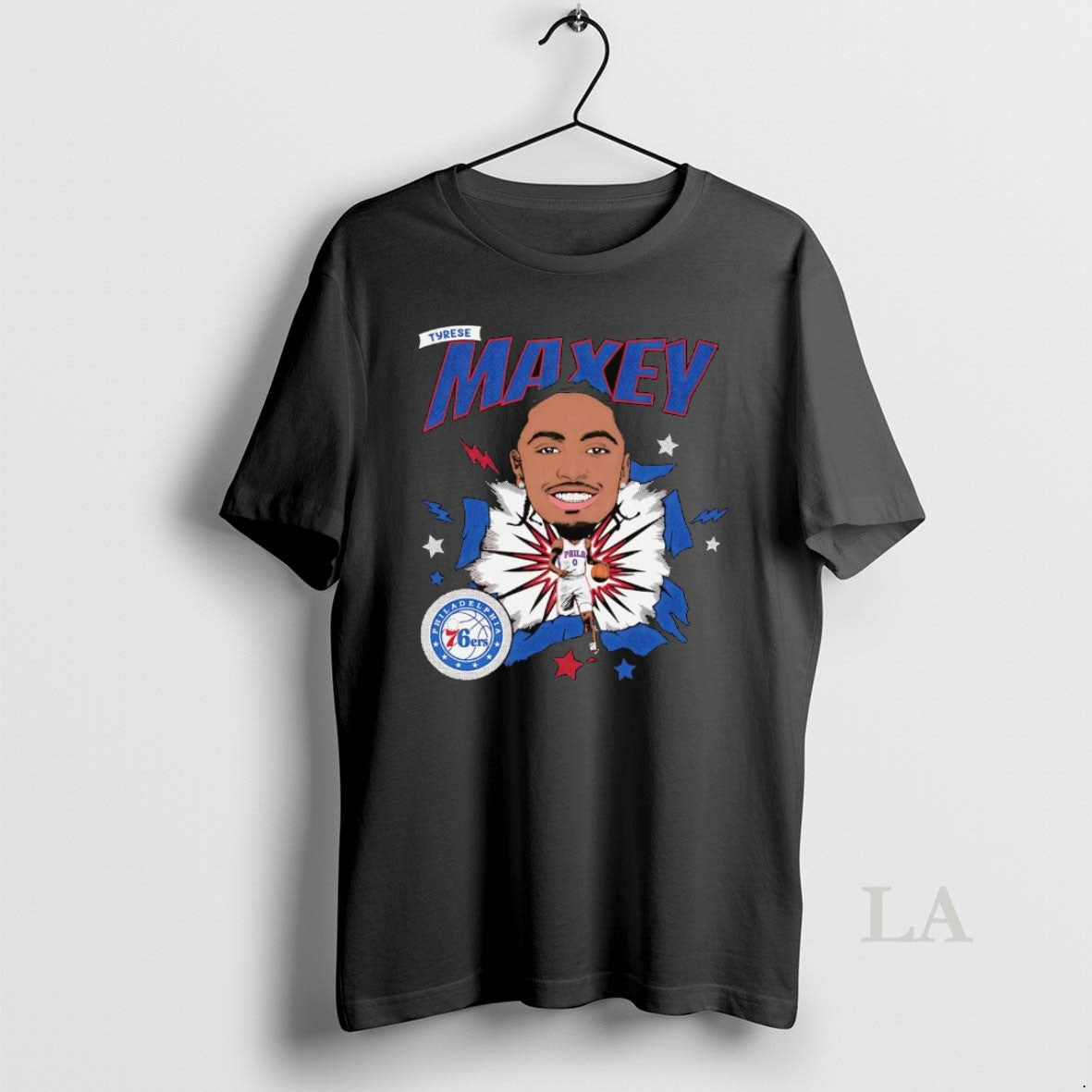 Original Tyrese Maxey Big Head Caricature Philadelphia 76ers T-Shirts, Hoodie, Sweatshirt | DripVista.com