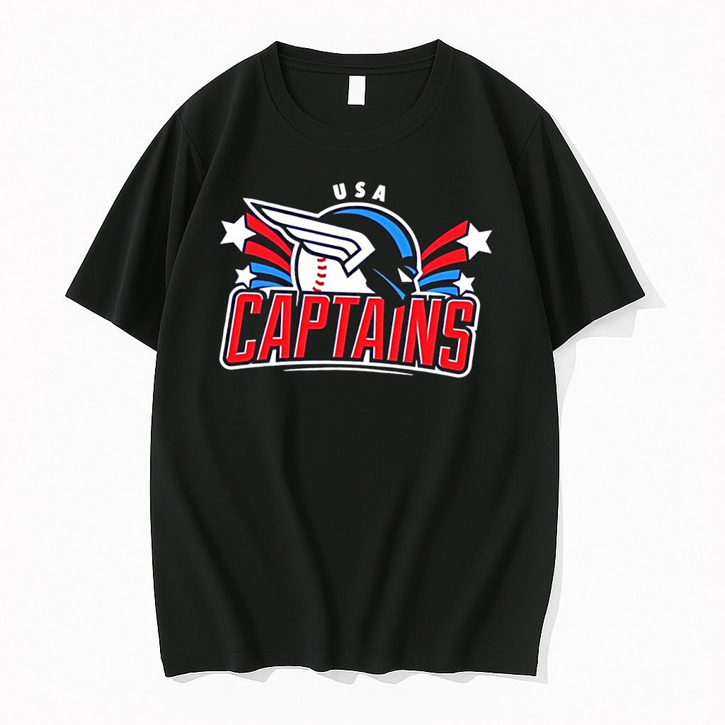 Original Usa Captains Black Tshirts Jpg