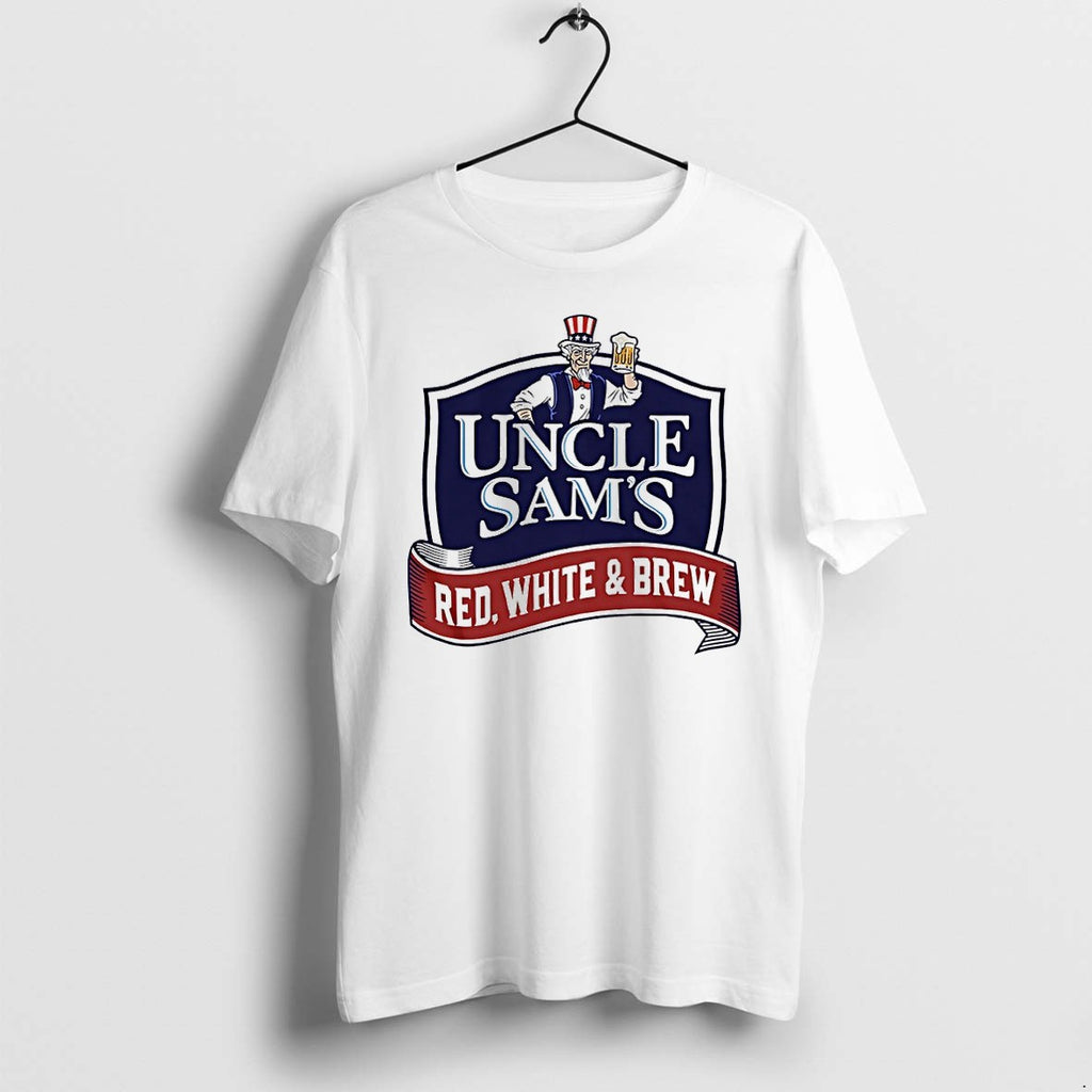 Original Uncle Sams Red White And Brew Logo Tshirts Jpg