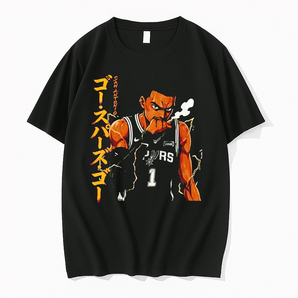 Original Victor Wembanyama Anime Cartoon San Antonio Spurs Basketball 2026 Nba Finals Tshirts