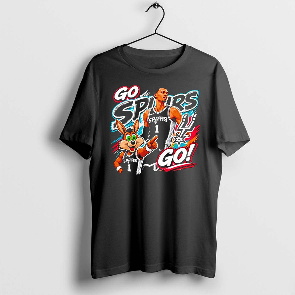Original Victor Wembanyama San Antonio Spurs Mascot Go Spurs Go Basketball Team Tshirts