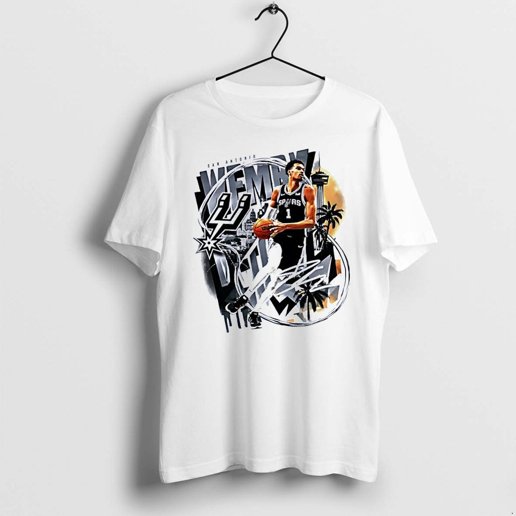 Original Victor Wembanyama Wemby San Antonio Spurs Basketball White Tshirts Jpg