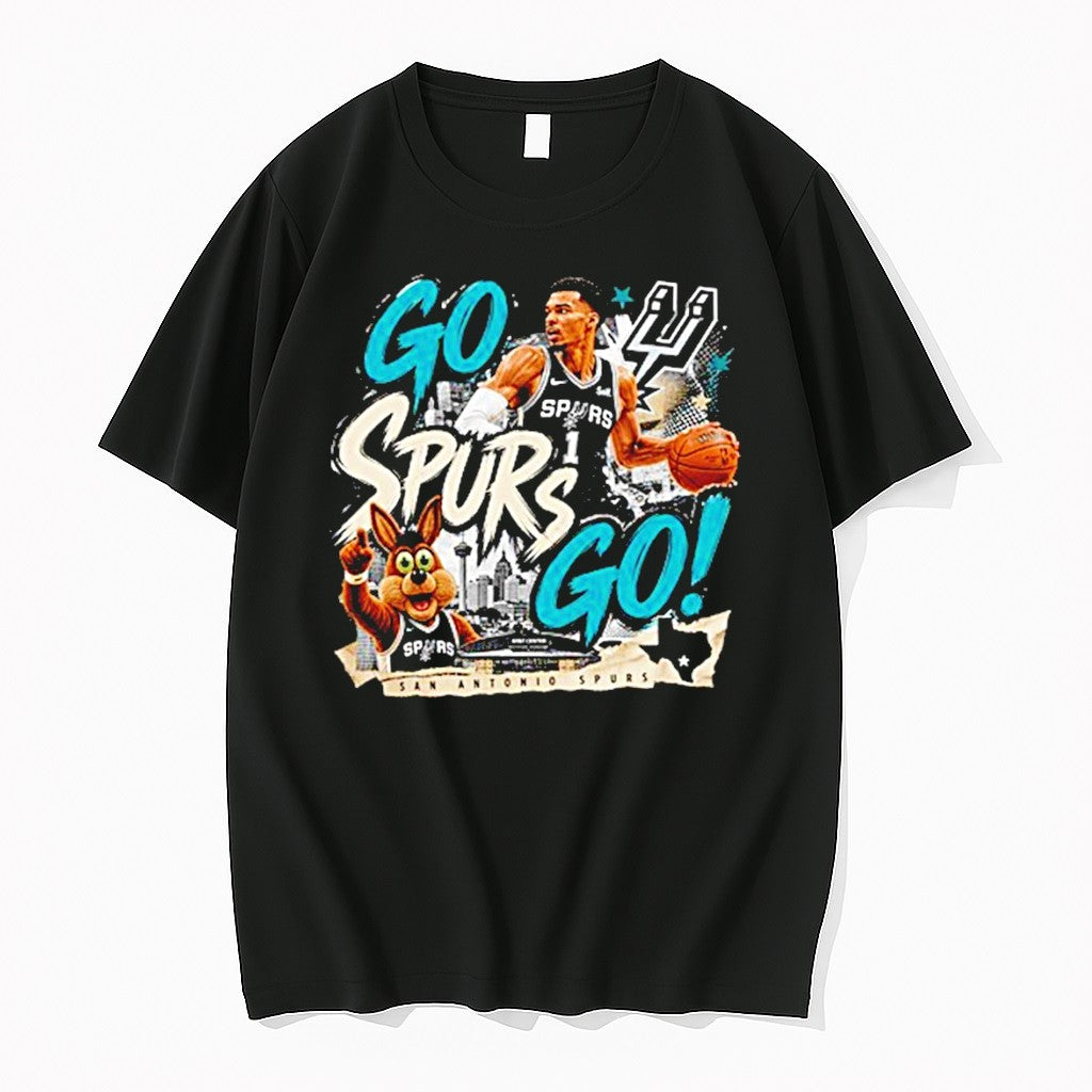 Original Victor Wembanyama Basketball Player San Antonio Spurs Mascot Go Spurs Go Tshirts