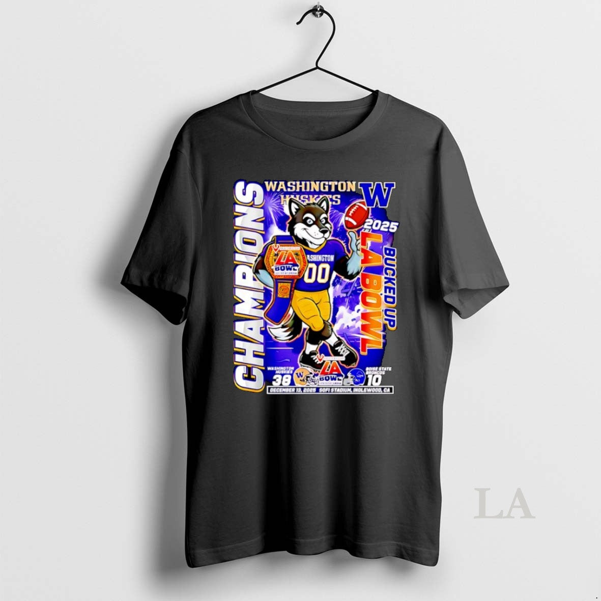 Original Washington Huskies Bucked Up La Bowl Champions 2025 Mascot T-Shirts, Hoodie, Sweatshirt | DripVista.com