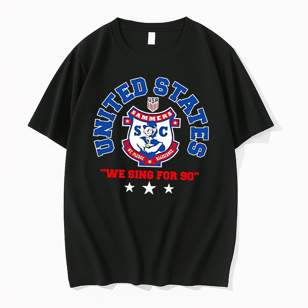 Original We Pledge Allegiance United States Sammers Sc We Sing For 90 Black Tshirts