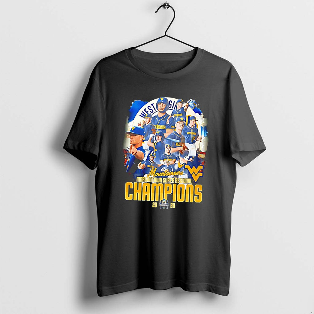 Original West Virginia Mountaineers 2026 Baseball Championship Team Collage Tee Tshirts