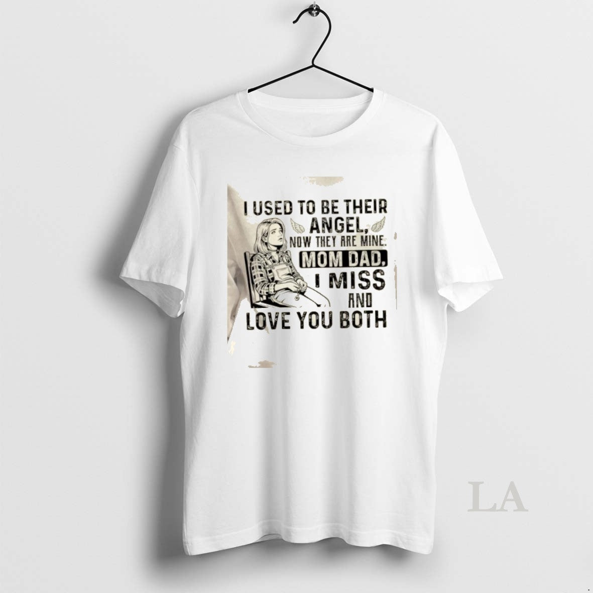 Original Women I Used To Be Their Angel Now They Are Mine Mom Dad T-Shirts, Hoodie, Sweatshirt | DripVista.com