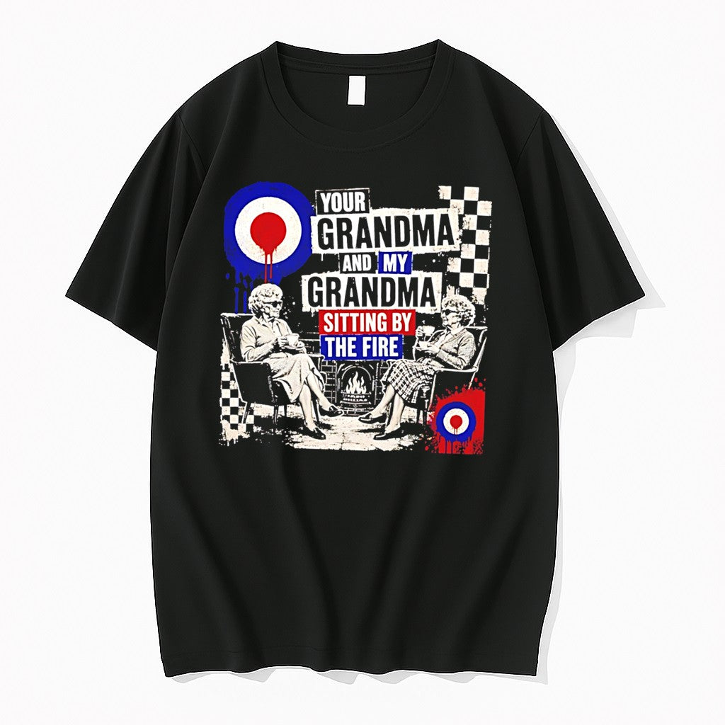 Original Your Grandma And My Grandma Sitting By The Fire Tee Tshirts Jpg