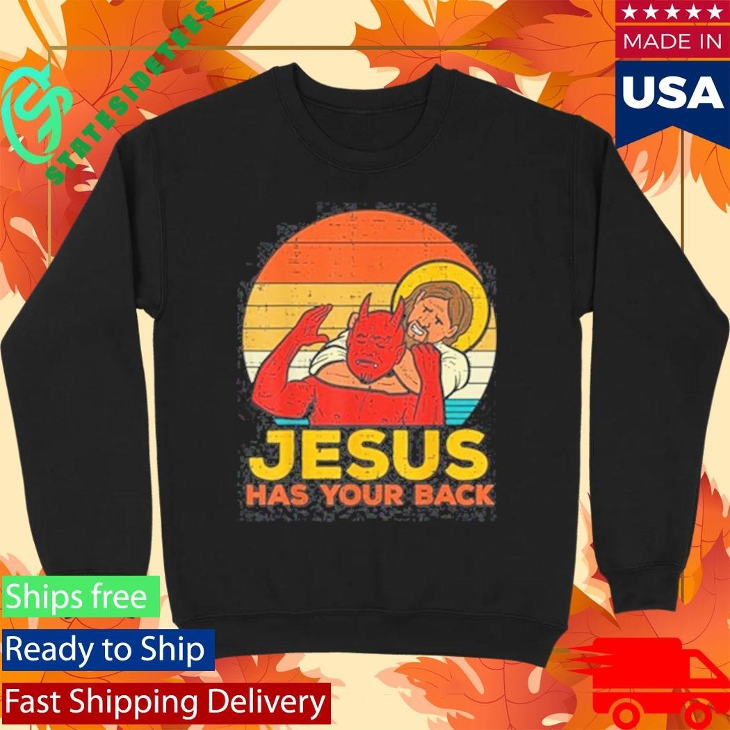 Otis Wrestler Jesus Has Your Back Jiu Jitsu Retro Christian Shirt