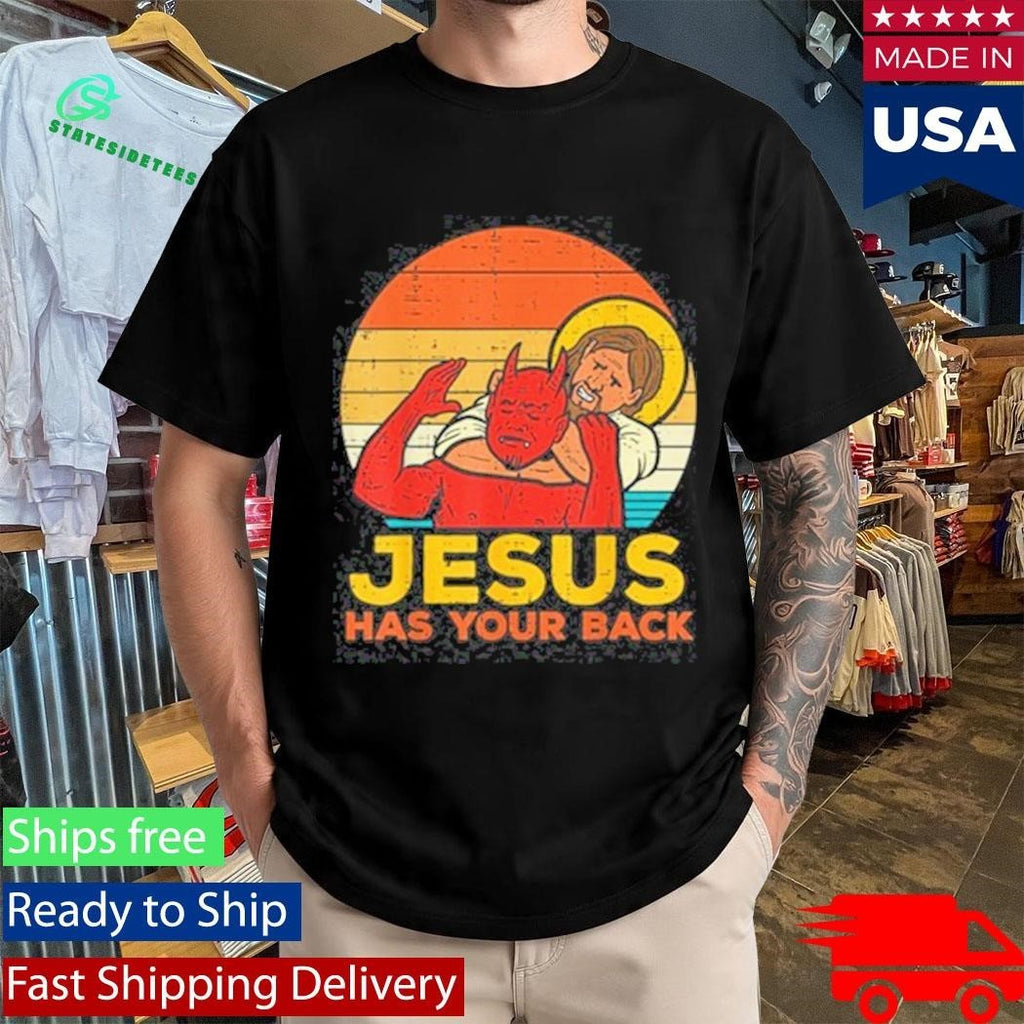 Otis Wrestler Jesus Has Your Back Jiu Jitsu Retro Christian Shirt