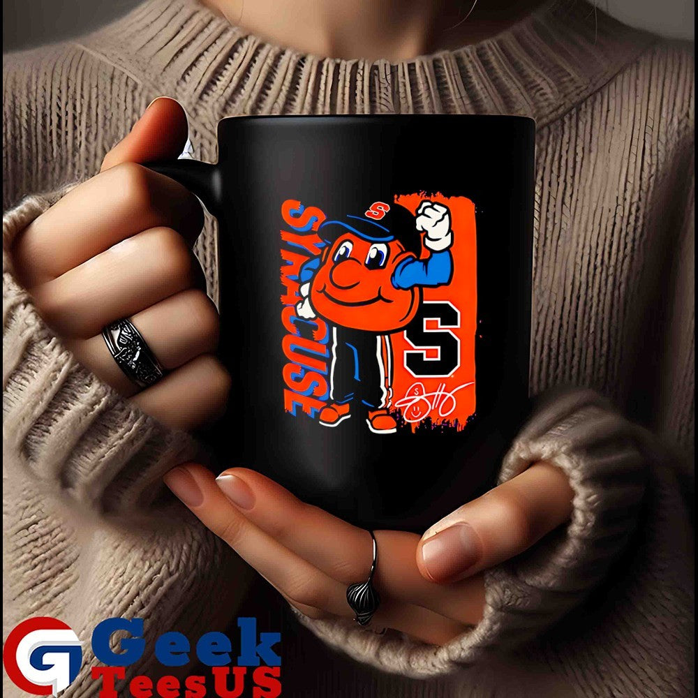 Otto the Orange Syracuse Orange mascot signature shirt