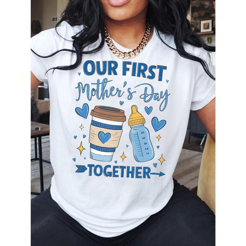 Our First TNF'WB shield Day TNF Happy TNF'WB shield Day TNF'WB shield Day Gift Gift for Mom Short sleeve crew neck...