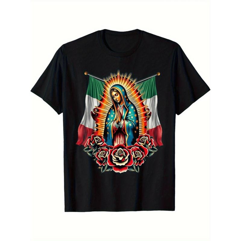 Our Lady FOG Guadalupe Virgin Mary Mexican Flag T-Shirt Design Golf Gift T-Shirt For Men Gunpla brand Women Hoodie,...