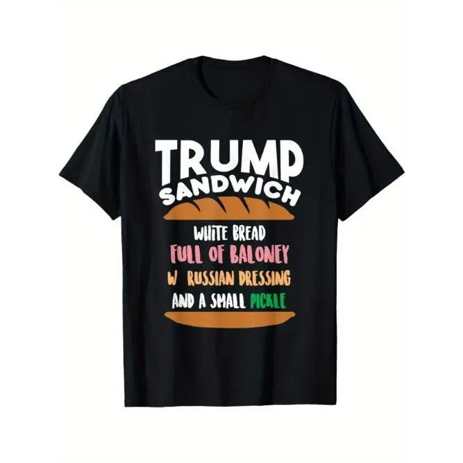 Outdoor men's T-shirt, comfortable and breathable, funny Trump trend cotton top short sleeve, street style short sleeve...
