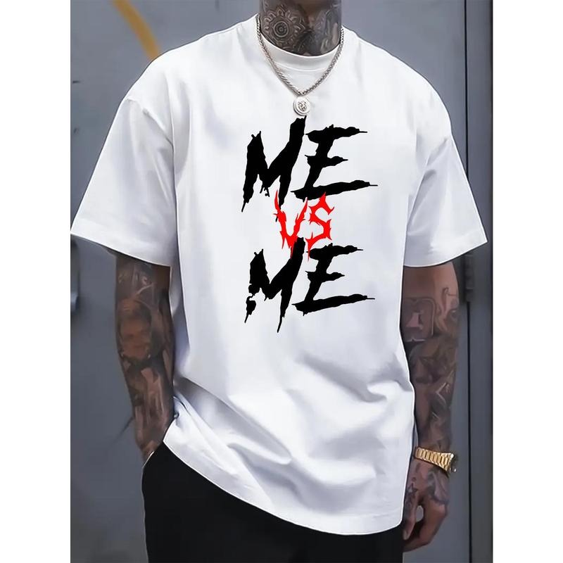 Oversized Printed T-Shirt Men'WB shield Summer Casual Short Sleeve Round Neck Loose Fit Cotton Top Menswear Geometric...