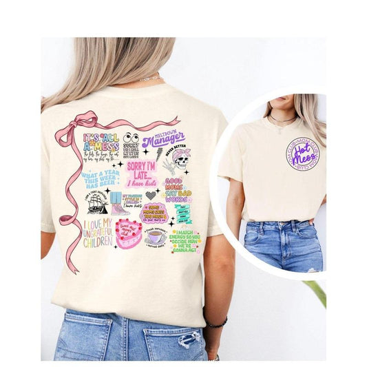 Overstimulated Mom shirt, Bad Moms tshirt, Feral Moms, Hot Mess Mama, Sarcastic Moms shirt, Mothers Day gift, Gift for Mom, Comfort Colors