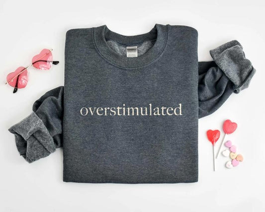 Overstimulated Sweatshirt for Mom, Cowboy Frog Shirt, Unhinged TShirt, Weirdcore Clothing, Gen Z Shirt, Weird Stuff Funny TShirt
