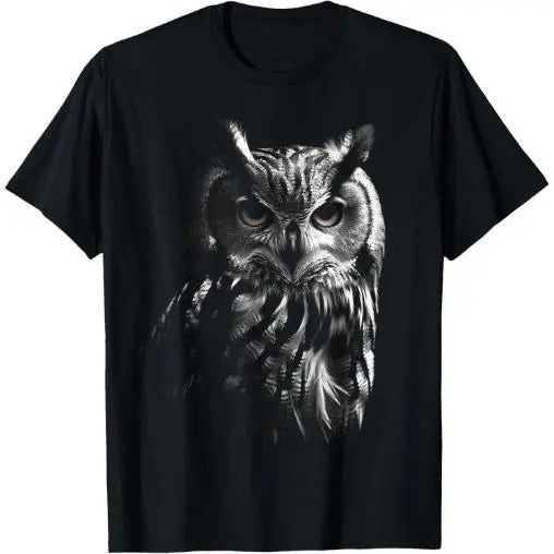 Owl Artwork - Bird Art Animal Owl T-Shirt Made in USA Hoodie, Sweatshirt | DripVista.com