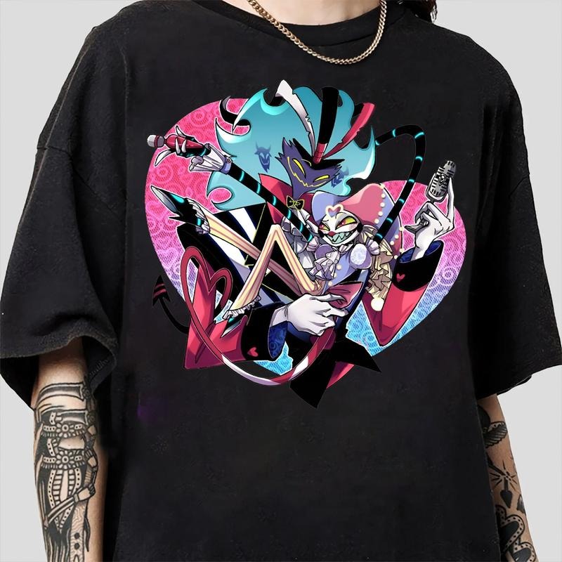 Ozzie x Fizz T-Shirt, Asmodeus x Fizzarolli Helluva Boss T-Shirt, Birthday Gift for Fans, Hazbin Hotel