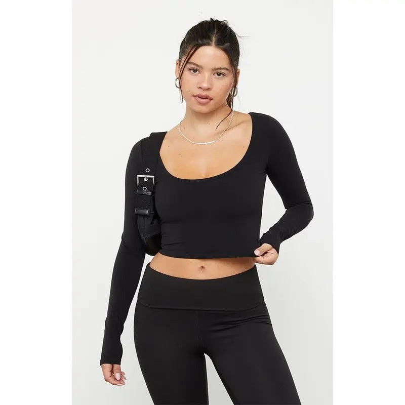 PAC 1980 Women's Active Christy Long Sleeve Crop Topstyle{n002}2 T-Shirts, Hoodie, Sweatshirt | DripVista.com