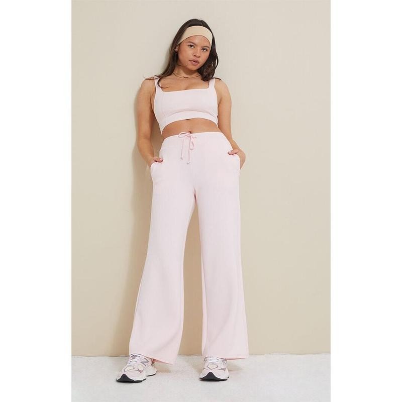 PAC 1980 Women's Active Pink Beau Wide Leg Sweatpants T-Shirts, Hoodie, Sweatshirt | DripVista.com