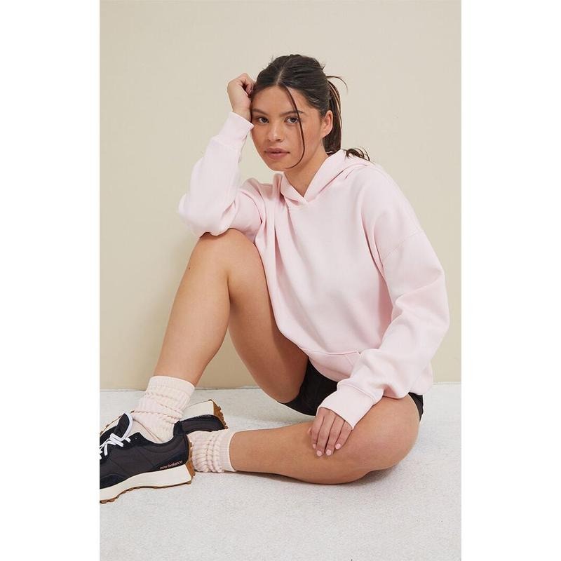 PAC 1980 Women's Active Pink Oversized Hoodie T-Shirts, Sweatshirt | DripVista.com