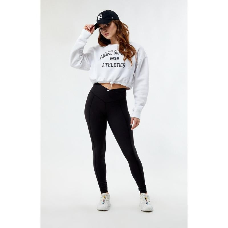 PAC 1980 Women's Active Ribbed Crossover Yoga Pants T-Shirts, Hoodie, Sweatshirt | DripVista.com