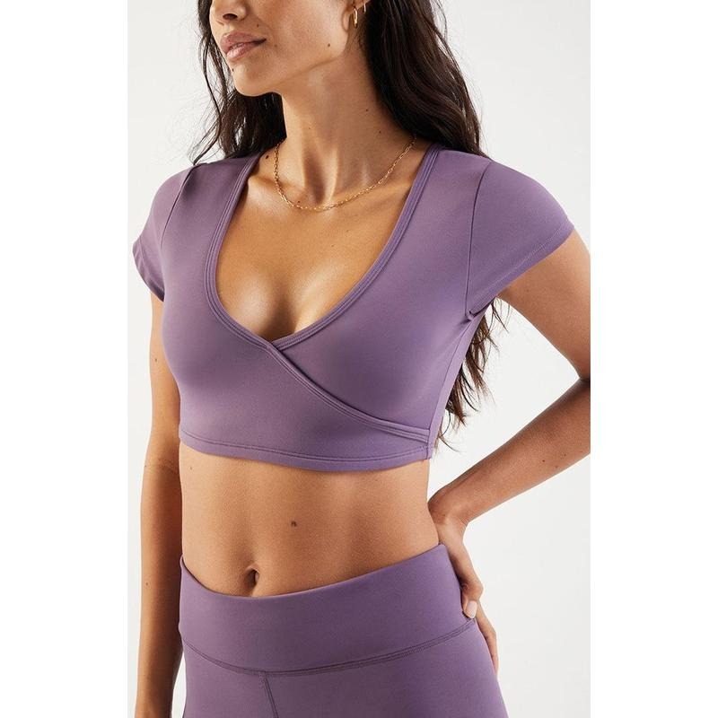 PAC 1980 Women's PAC WHISPER Active Anya Surplice Top T-Shirts, Hoodie, Sweatshirt | DripVista.com