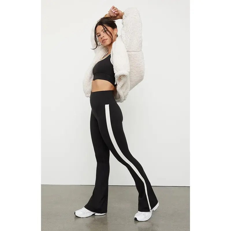 PAC 1980 Women's PAC WHISPER Active Classic Stripe Flare Yoga Pants T-Shirts, Hoodie, Sweatshirt | DripVista.com