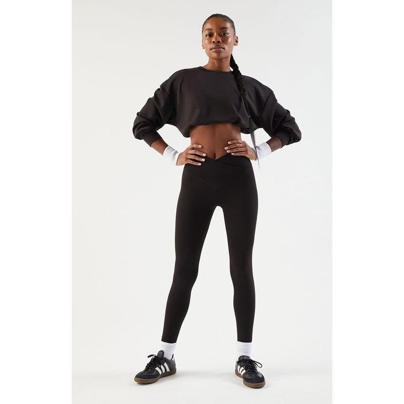 PAC 1980 Women's PAC WHISPER Black Active Crossover Yoga Pants T-Shirts, Hoodie, Sweatshirt | DripVista.com