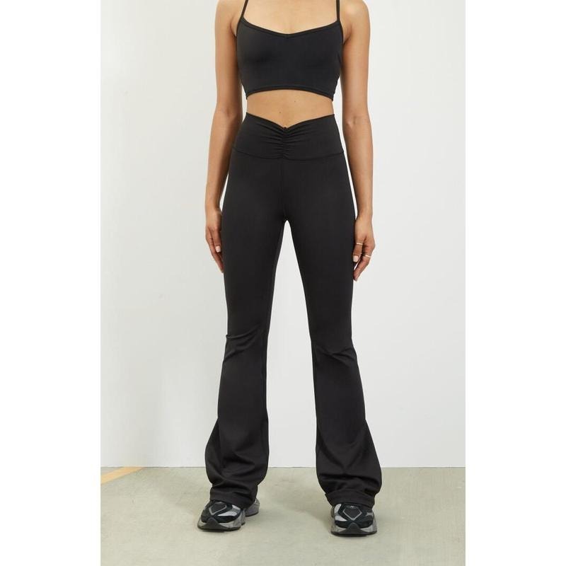 PAC 1980 Women's PAC WHISPER Cinched Front Flare Yoga Pants T-Shirts, Hoodie, Sweatshirt | DripVista.com