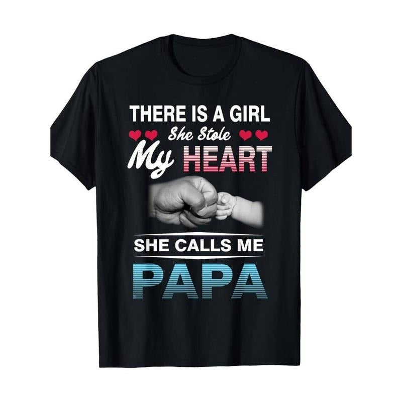 PAPA'WB shield GIRL" Heartfelt Cotton T-Shirt - 100% Pure Cotton, Short Sleeve Hoodie, Sweatshirt | DripVista.com