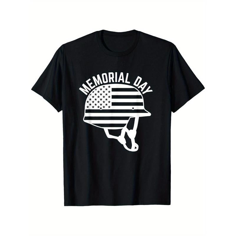 PATRIOTIC MEMORIAL DAY T-SHIRT MEMORIAL DAY T-SHIRT 100% PURE COTTON GIFT FOR MEN FASHIONABLE Gunpla brand TRENDY...