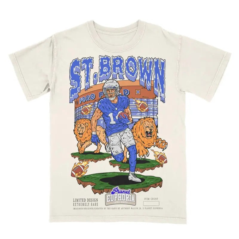 PE Amon-Ra St. Brown Planet Euphoria Shirt, Vintage 90s Unisex Tee Various Sizes and Colors, shirt trend Hoodie, Sweatshirt
