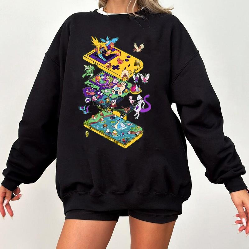 PKM Game Shirt, Retro Game T-Shirt for Game Lovers, Japanese Anime, Anime Sweatshirt Hoodie | DripVista.com