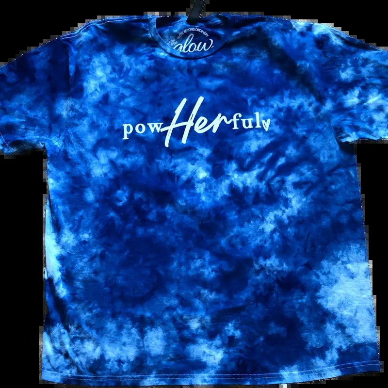 POWHERFUL Blue Tie Dye T-shirt (Unisex) SMALL TO 5X Cotton Hoodie, Sweatshirt | DripVista.com
