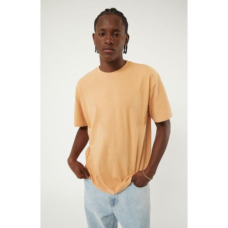 PS Basics Men's Light Brown Reece Regular T-Shirt Hoodie, Sweatshirt | DripVista.com