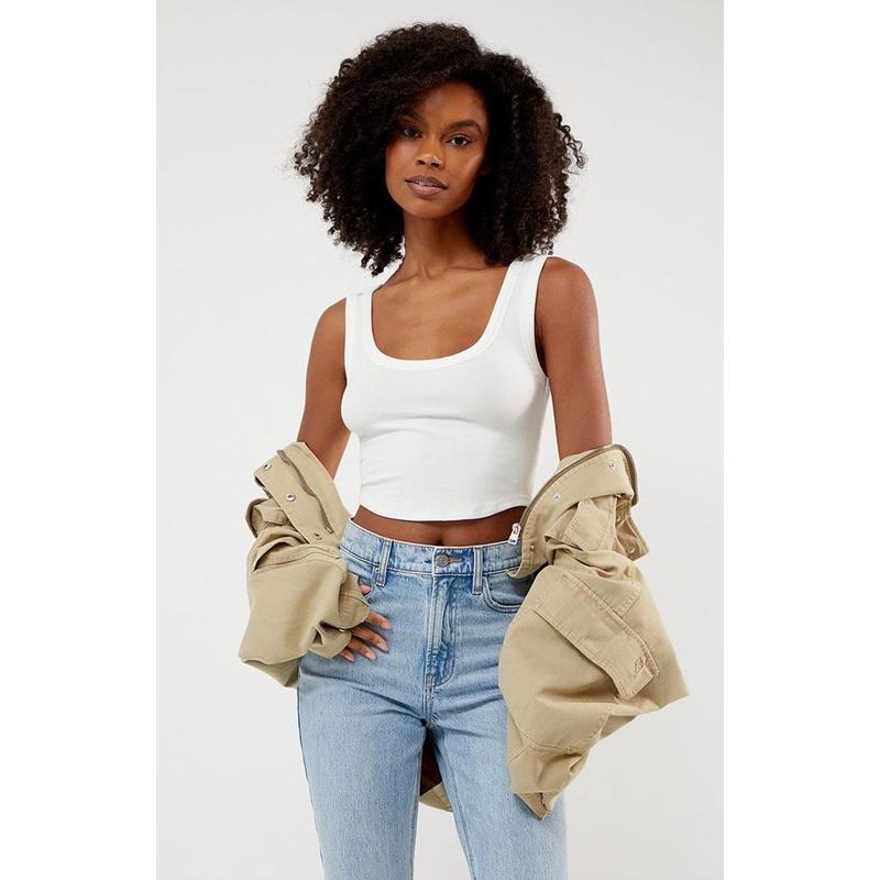 PS Basics by Pacsun Women's Tina Cropped Tank Top T-Shirts, Hoodie, Sweatshirt | DripVista.com