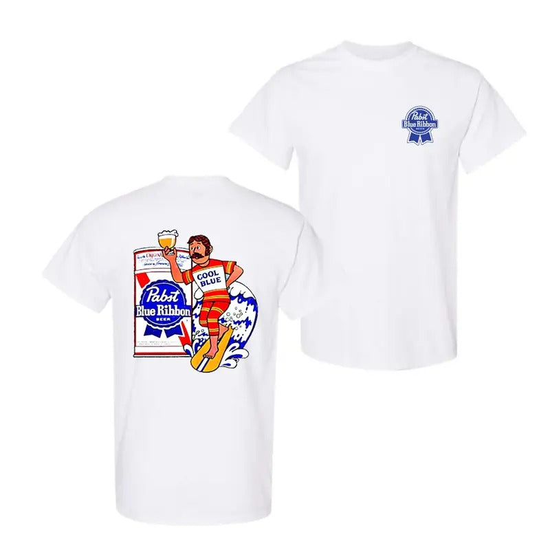 Pabst Blue Ribbonn Shirt, Retro Beer Shirt, Drinking PBR Shirt For Men Women Hoodie, Sweatshirt | DripVista.com