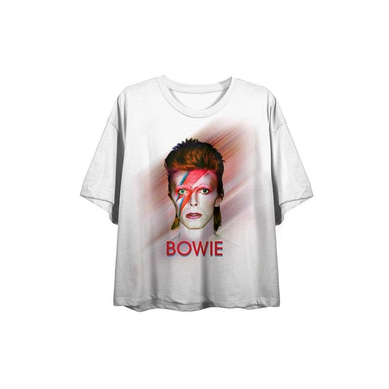 PacSun Women's David Bowie Cropped T-Shirt Hoodie, Sweatshirt | DripVista.com