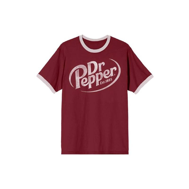 PacSun Women's Dr Pepper Logo Ringer T-Shirt Hoodie, Sweatshirt | DripVista.com